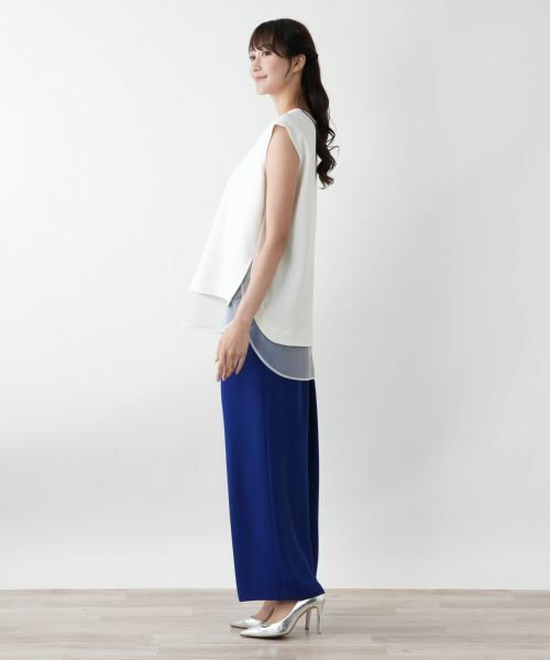 Leilian PLUS HOUSE / レリアンプラスハウス その他パンツ | 【店舗人気】ウエストギャザーワイドパンツ【NEMIKA】 | 詳細8