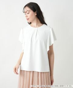 Leilian PLUS HOUSE / レリアンプラスハウス カットソー | 【店舗人気】フリルスリーブカットソー【BOURGE】