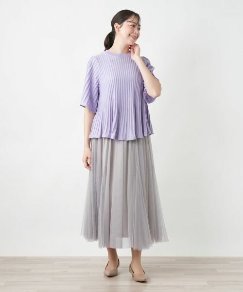 Leilian PLUS HOUSE / レリアンプラスハウス ニット・セーター | 【店舗人気】プリーツニット【BOURGE】 | 詳細1