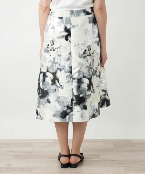 Leilian PLUS HOUSE / レリアンプラスハウス ミニ・ひざ丈スカート | プリントミディスカート【BOURGE】 | 詳細6