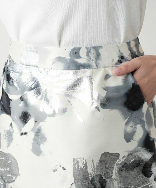 Leilian PLUS HOUSE / レリアンプラスハウス ミニ・ひざ丈スカート | プリントミディスカート【BOURGE】 | 詳細7