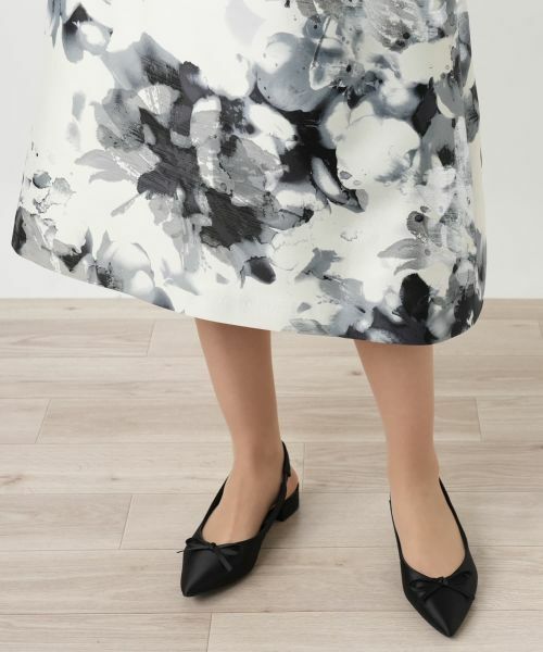 Leilian PLUS HOUSE / レリアンプラスハウス ミニ・ひざ丈スカート | プリントミディスカート【BOURGE】 | 詳細8