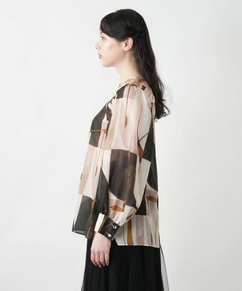 Leilian PLUS HOUSE / レリアンプラスハウス シャツ・ブラウス | 【店舗人気】プリントクルーネックブラウス【BOURGE】 | 詳細5