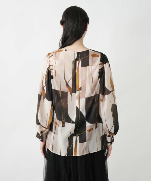 Leilian PLUS HOUSE / レリアンプラスハウス シャツ・ブラウス | 【店舗人気】プリントクルーネックブラウス【BOURGE】 | 詳細6