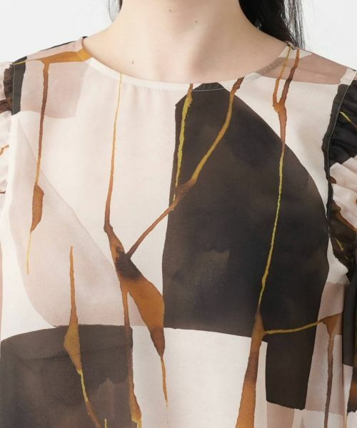 Leilian PLUS HOUSE / レリアンプラスハウス シャツ・ブラウス | 【店舗人気】プリントクルーネックブラウス【BOURGE】 | 詳細7