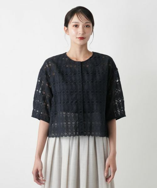 Leilian PLUS HOUSE / レリアンプラスハウス テーラードジャケット | 【店舗人気】レースジャケット【BOURGE】 | 詳細7
