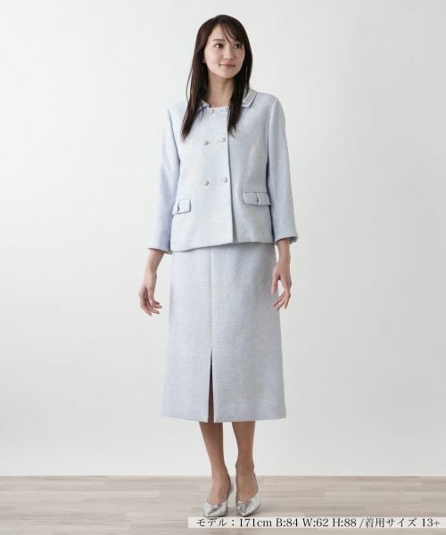 Leilian PLUS HOUSE / レリアンプラスハウス テーラードジャケット | ラメダブルジャケット【BOURGE】 | 詳細1