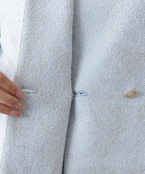 Leilian PLUS HOUSE / レリアンプラスハウス テーラードジャケット | ラメダブルジャケット【BOURGE】 | 詳細11