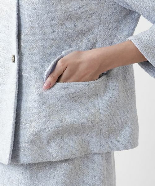 Leilian PLUS HOUSE / レリアンプラスハウス テーラードジャケット | ラメダブルジャケット【BOURGE】 | 詳細14