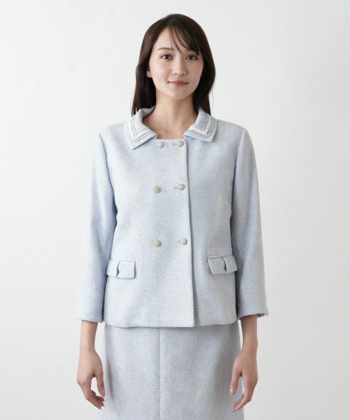 Leilian PLUS HOUSE / レリアンプラスハウス テーラードジャケット | ラメダブルジャケット【BOURGE】 | 詳細4