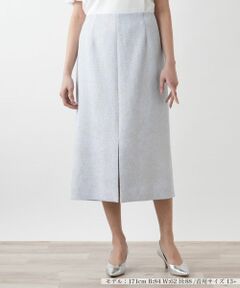 Leilian PLUS HOUSE / レリアンプラスハウス ミニ・ひざ丈スカート | ラメタイトスカート【BOURGE】