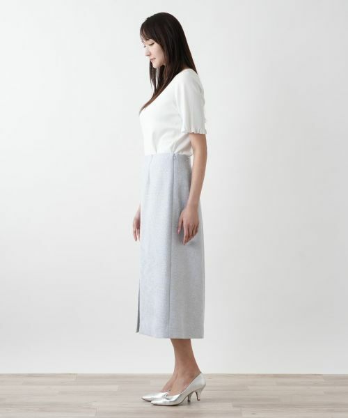 Leilian PLUS HOUSE / レリアンプラスハウス ミニ・ひざ丈スカート | ラメタイトスカート【BOURGE】 | 詳細2