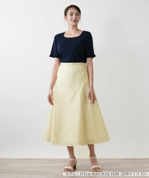 Leilian PLUS HOUSE / レリアンプラスハウス ミニ・ひざ丈スカート | フレアスカート【BOURGE】 | 詳細1