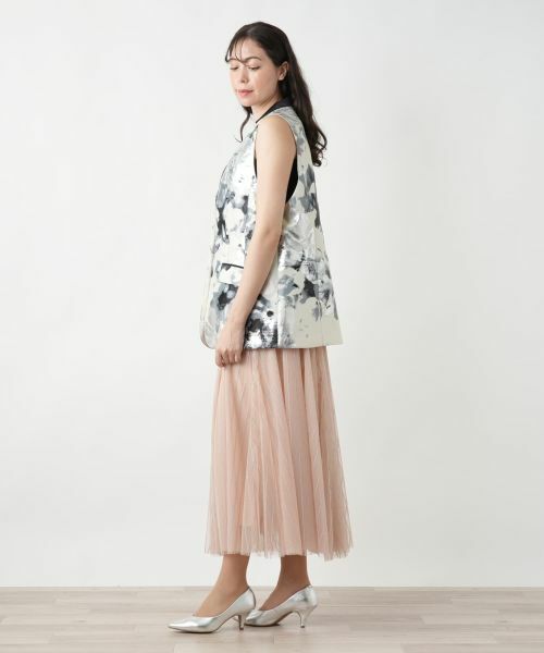 Leilian PLUS HOUSE / レリアンプラスハウス テーラードジャケット | フラワー柄カラーベスト【BOURGE】 | 詳細2