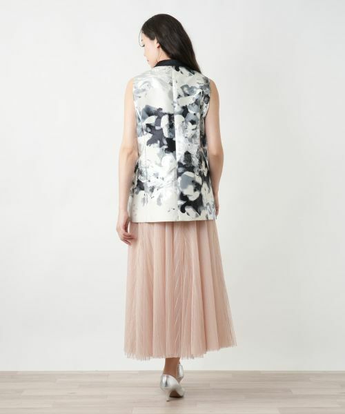 Leilian PLUS HOUSE / レリアンプラスハウス テーラードジャケット | フラワー柄カラーベスト【BOURGE】 | 詳細3