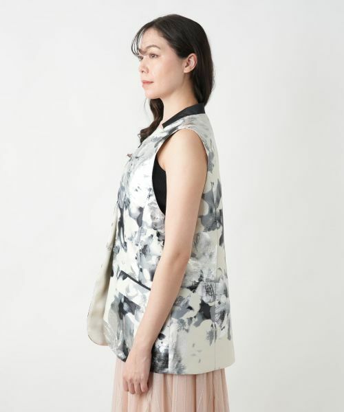 Leilian PLUS HOUSE / レリアンプラスハウス テーラードジャケット | フラワー柄カラーベスト【BOURGE】 | 詳細5