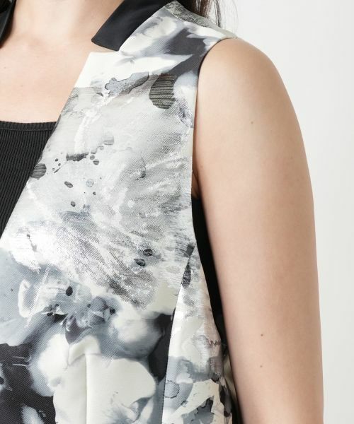 Leilian PLUS HOUSE / レリアンプラスハウス テーラードジャケット | フラワー柄カラーベスト【BOURGE】 | 詳細9