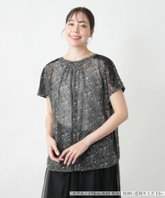 Leilian PLUS HOUSE / レリアンプラスハウス シャツ・ブラウス | 【店舗人気】レースドットブラウス【BOURGE】