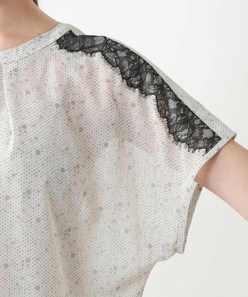 Leilian PLUS HOUSE / レリアンプラスハウス シャツ・ブラウス | 【店舗人気】レースドットブラウス【BOURGE】 | 詳細12