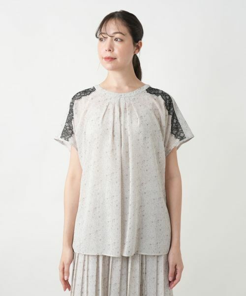 Leilian PLUS HOUSE / レリアンプラスハウス シャツ・ブラウス | 【店舗人気】レースドットブラウス【BOURGE】 | 詳細7