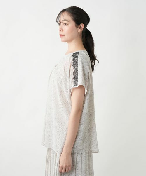 Leilian PLUS HOUSE / レリアンプラスハウス シャツ・ブラウス | 【店舗人気】レースドットブラウス【BOURGE】 | 詳細8