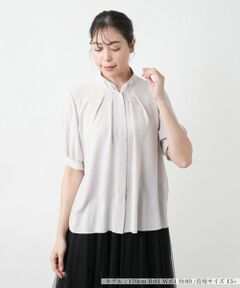 Leilian PLUS HOUSE / レリアンプラスハウス シャツ・ブラウス | スタンドカラーブラウス【BOURGE】