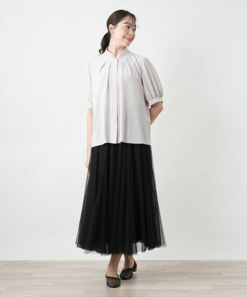 Leilian PLUS HOUSE / レリアンプラスハウス シャツ・ブラウス | スタンドカラーブラウス【BOURGE】 | 詳細1