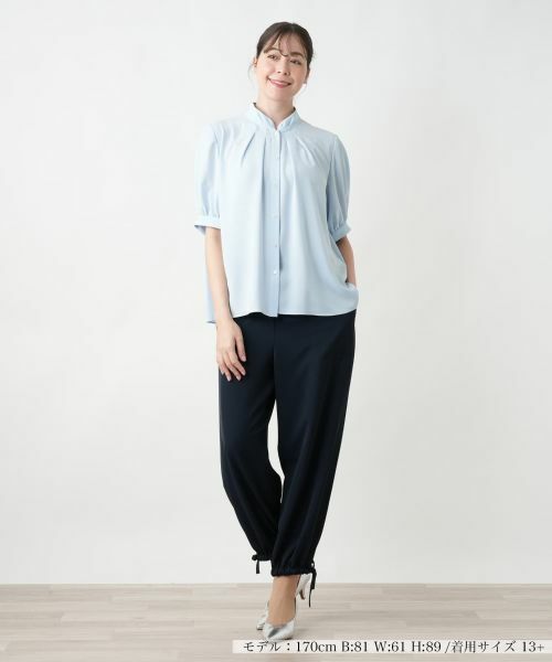 Leilian PLUS HOUSE / レリアンプラスハウス シャツ・ブラウス | スタンドカラーブラウス【BOURGE】 | 詳細4