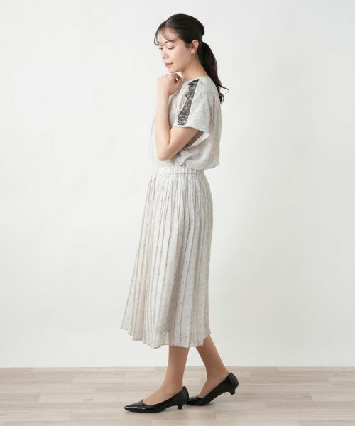 Leilian PLUS HOUSE / レリアンプラスハウス ロング・マキシ丈スカート | ドットプリーツスカート【BOURGE】 | 詳細13