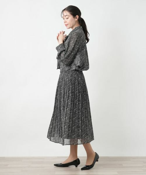 Leilian PLUS HOUSE / レリアンプラスハウス ロング・マキシ丈スカート | ドットプリーツスカート【BOURGE】 | 詳細2