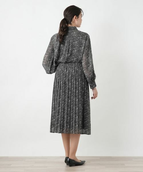 Leilian PLUS HOUSE / レリアンプラスハウス ロング・マキシ丈スカート | ドットプリーツスカート【BOURGE】 | 詳細3