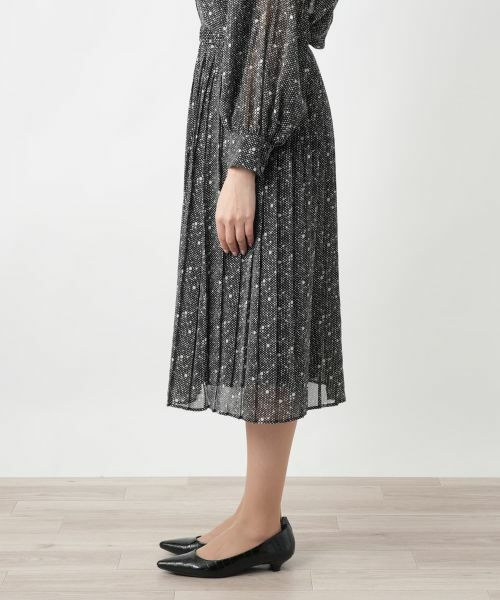 Leilian PLUS HOUSE / レリアンプラスハウス ロング・マキシ丈スカート | ドットプリーツスカート【BOURGE】 | 詳細5