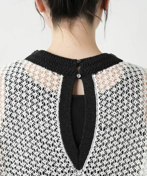 Leilian PLUS HOUSE / レリアンプラスハウス ニット・セーター | 【店舗人気】配色メッシュニットトップス【NEMIKA】 | 詳細11