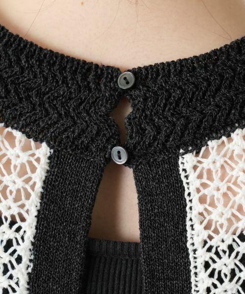 Leilian PLUS HOUSE / レリアンプラスハウス ニット・セーター | 【店舗人気】配色メッシュニットトップス【NEMIKA】 | 詳細14