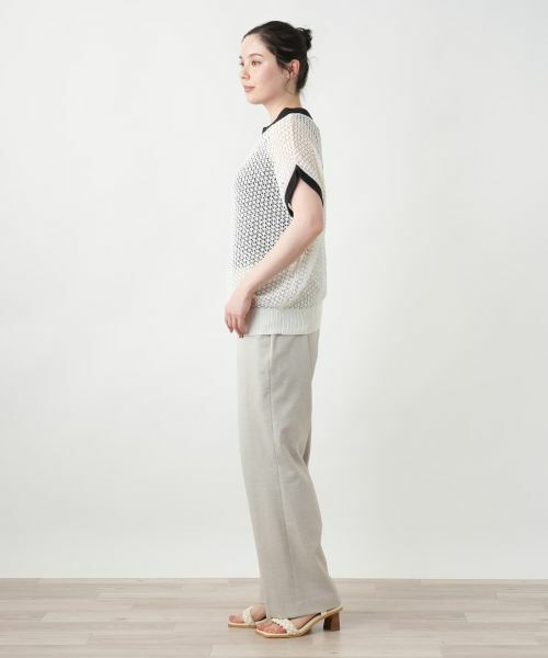 Leilian PLUS HOUSE / レリアンプラスハウス ニット・セーター | 【店舗人気】配色メッシュニットトップス【NEMIKA】 | 詳細5