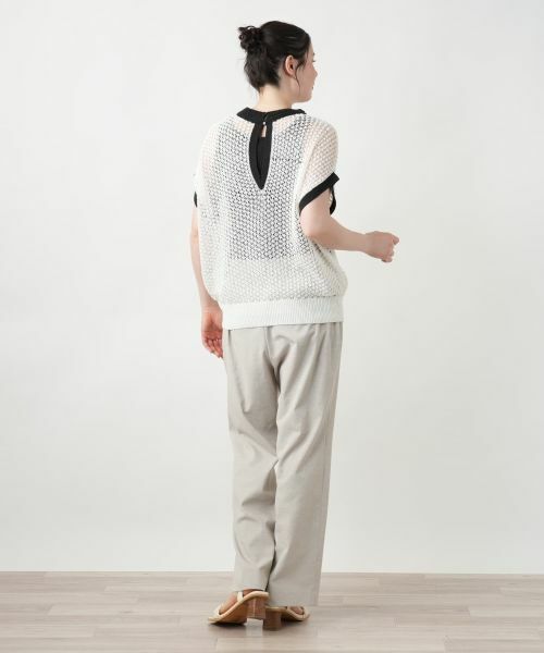 Leilian PLUS HOUSE / レリアンプラスハウス ニット・セーター | 【店舗人気】配色メッシュニットトップス【NEMIKA】 | 詳細6