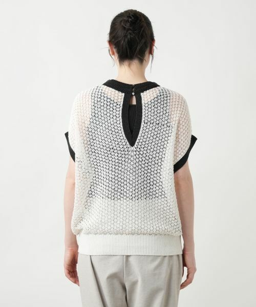 Leilian PLUS HOUSE / レリアンプラスハウス ニット・セーター | 【店舗人気】配色メッシュニットトップス【NEMIKA】 | 詳細9