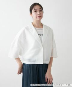 Leilian PLUS HOUSE / レリアンプラスハウス テーラードジャケット | 【店舗人気】シアーショートジャケット【NEMIKA】