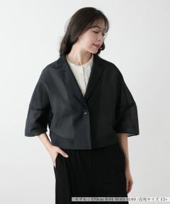 Leilian PLUS HOUSE / レリアンプラスハウス テーラードジャケット | 【店舗人気】シアーショートジャケット【NEMIKA】