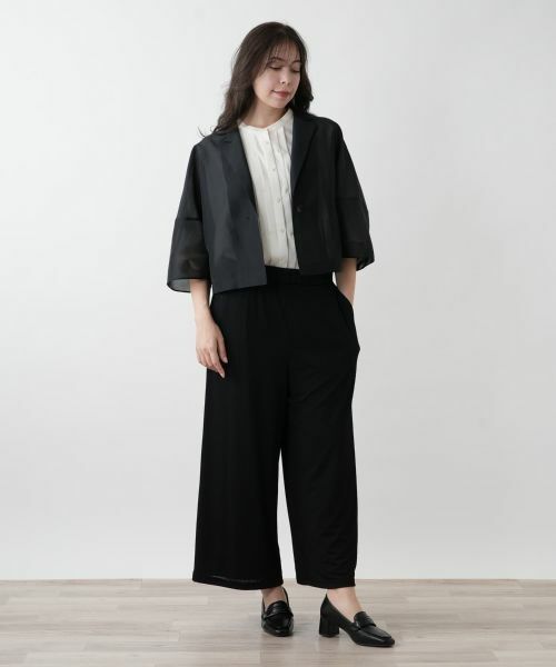 Leilian PLUS HOUSE / レリアンプラスハウス テーラードジャケット | 【店舗人気】シアーショートジャケット【NEMIKA】 | 詳細1