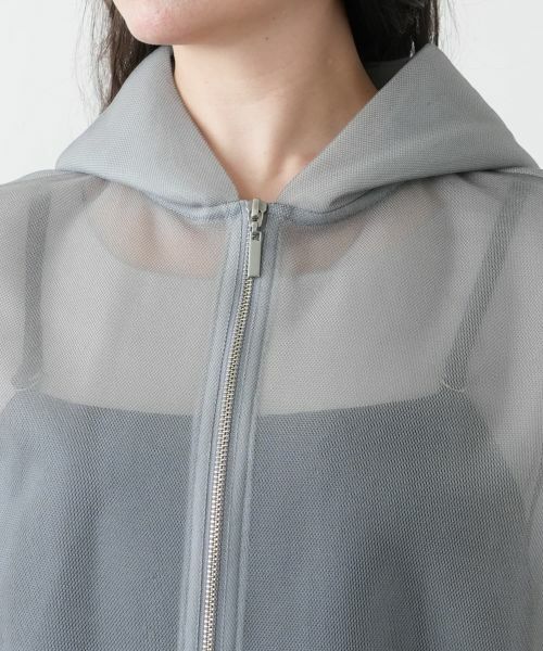 Leilian PLUS HOUSE / レリアンプラスハウス テーラードジャケット | シアーフードジップベスト【NEMIKA】 | 詳細10