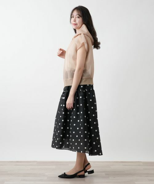 Leilian PLUS HOUSE / レリアンプラスハウス テーラードジャケット | シアーフードジップベスト【NEMIKA】 | 詳細2