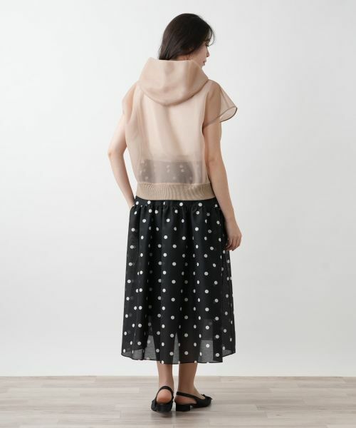 Leilian PLUS HOUSE / レリアンプラスハウス テーラードジャケット | シアーフードジップベスト【NEMIKA】 | 詳細3