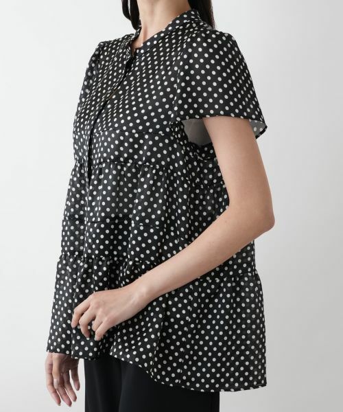 Leilian PLUS HOUSE / レリアンプラスハウス シャツ・ブラウス | ドットティアードブラウス【NEMIKA】 | 詳細10