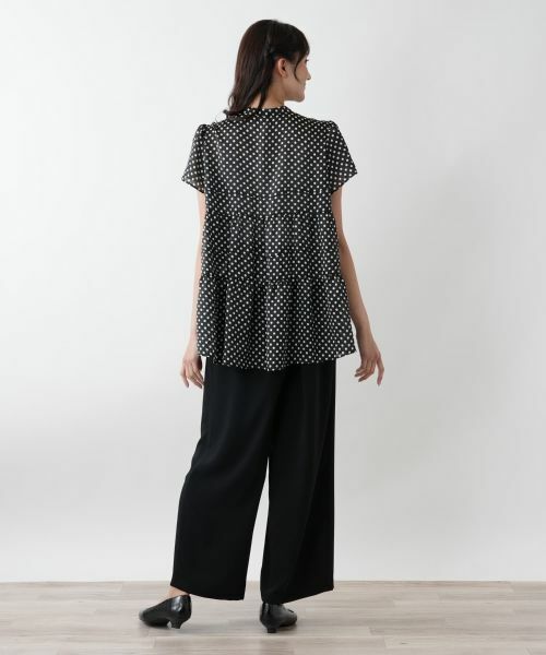 Leilian PLUS HOUSE / レリアンプラスハウス シャツ・ブラウス | ドットティアードブラウス【NEMIKA】 | 詳細3