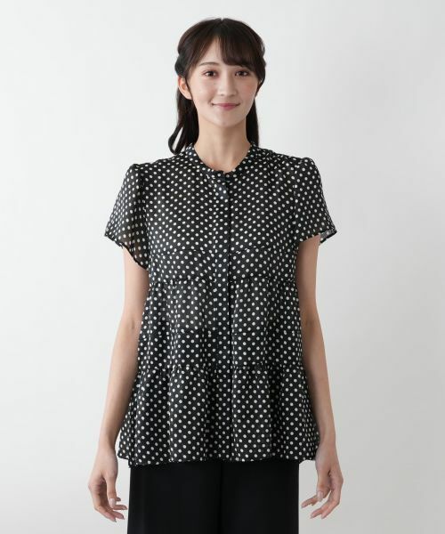 Leilian PLUS HOUSE / レリアンプラスハウス シャツ・ブラウス | ドットティアードブラウス【NEMIKA】 | 詳細4
