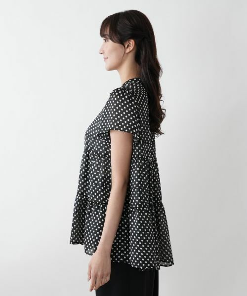 Leilian PLUS HOUSE / レリアンプラスハウス シャツ・ブラウス | ドットティアードブラウス【NEMIKA】 | 詳細5