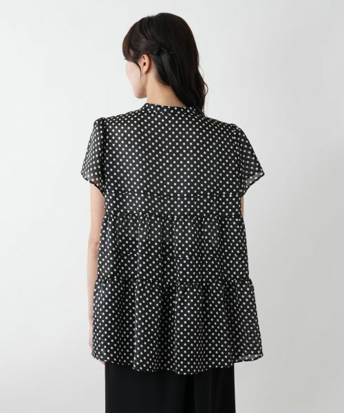 Leilian PLUS HOUSE / レリアンプラスハウス シャツ・ブラウス | ドットティアードブラウス【NEMIKA】 | 詳細6