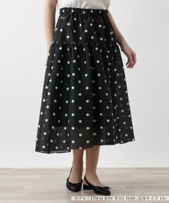 Leilian PLUS HOUSE / レリアンプラスハウス ミニ・ひざ丈スカート | 【店舗人気】ドットフレアスカート【NEMIKA】