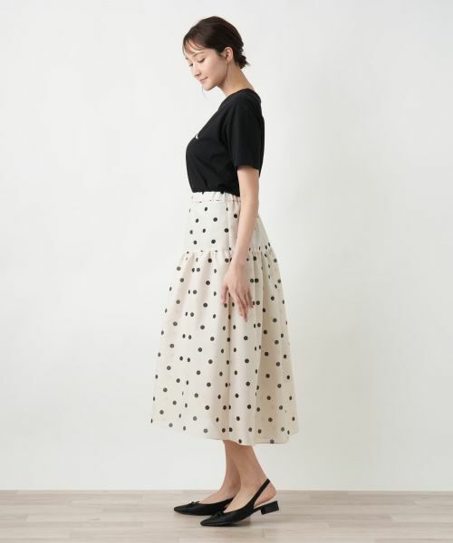 Leilian PLUS HOUSE / レリアンプラスハウス ミニ・ひざ丈スカート | 【店舗人気】ドットフレアスカート【NEMIKA】 | 詳細12